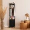 3-Tier Heavy Duty Coat Rack with 2 Fabric Drawers | Black Freestanding Garment Organizer for Bedroom/Entryway | 80lb Capacity Steel Frame & Rust-Proof Design